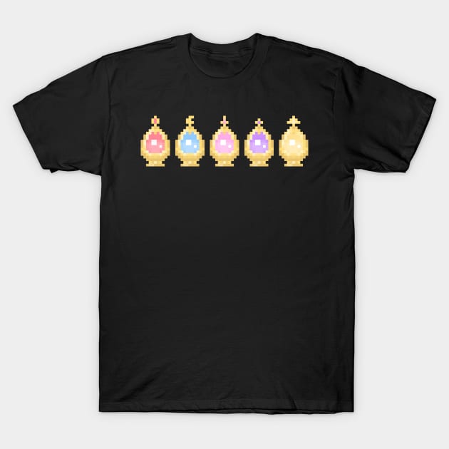 Pixel Soul Gems T-Shirt by Lorihime